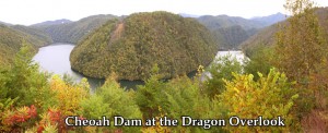 Cheoah Dam at the US 129 Dragon Overlook